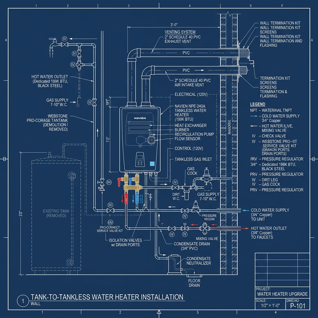 Tank to Tankless Diagram