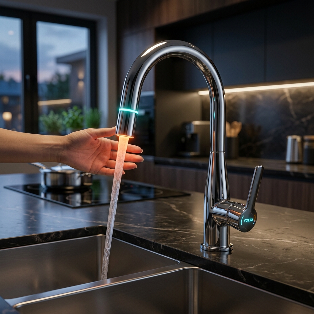 High end touchless kitchen faucet
